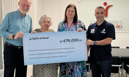 Grupo Águas do Brasil faz doação para projeto da Associação Fluminense de Reabilitação