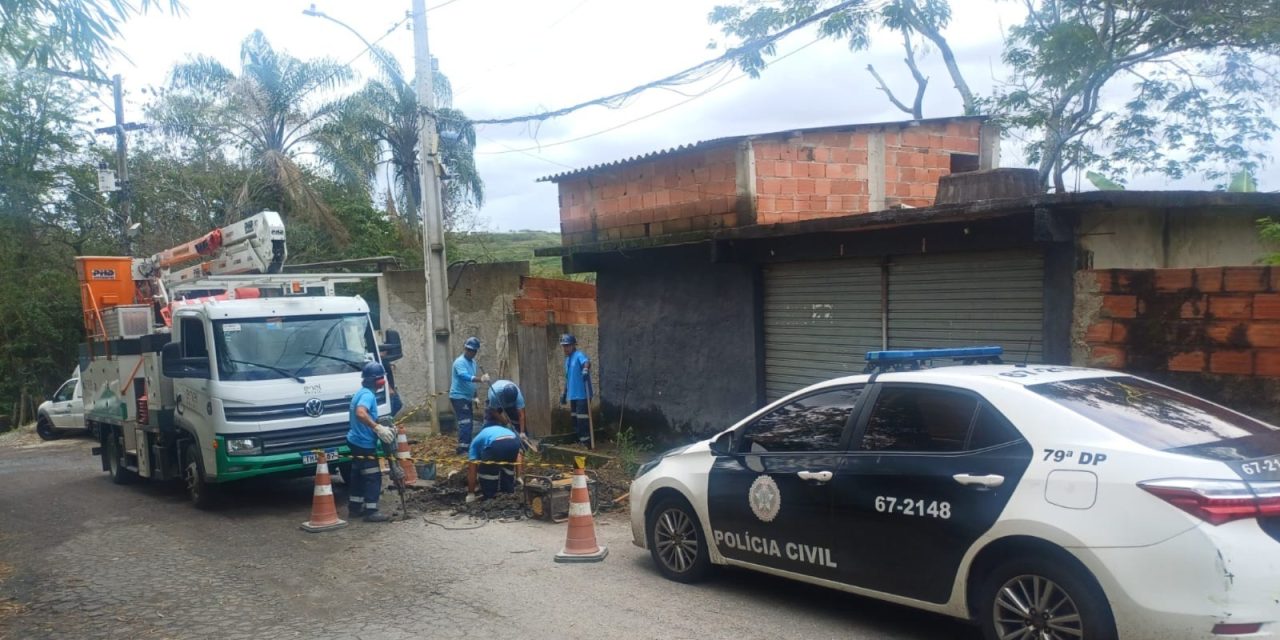 Polícia flagra pontos clandestinos de abastecimento de água no Sapê, em Niteró